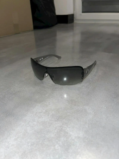 Pre-owned Italian Designers Killer Loop Kl3206 102/11 Silver Shield Sunglasses In Silver Grey