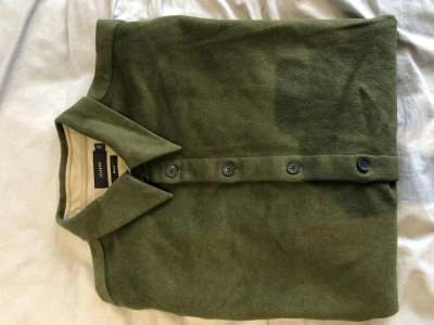 Pre-owned Italian Designers X Joseph $600 - Fleece Wool Cashmere Shirt - Made In Italy In Green