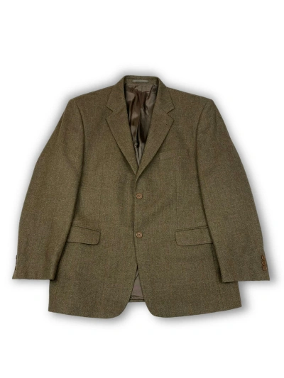Pre-owned Italian Designers X Tweed Vintage Skopes Light Brown Tweed Blazer M571 In Light Tweed