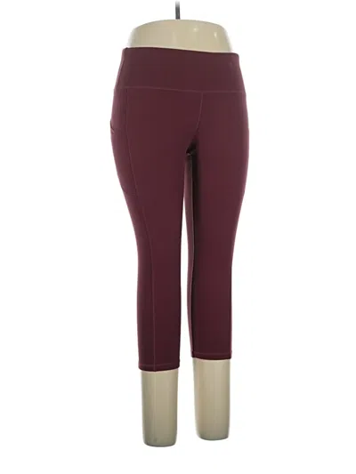Pre-owned Iuga Active Pants In Burgundy