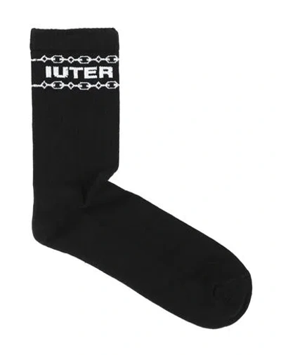 Iuter Man Socks & Hosiery Black Size Onesize Cotton, Elastane, Polyacrylic