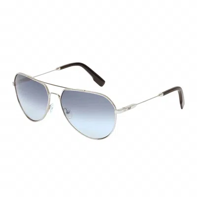 Ivi Vision Unisex Blake Sunglasses In Chrome / Blue Gradient Lens
