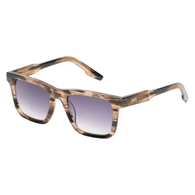Ivi Vision Unisex Cali Sunglasses In Mocha Tortoise/grey Gradient In Multi