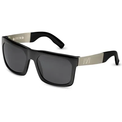 Ivi Vision Unisex Giving Sunglasses In Polished Black Polarized In Multi