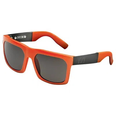 Ivi Vision Unisex Giving Sunglasses In Polished Blood Orange In Multi