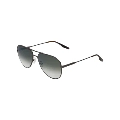 Ivi Vision Unisex Merc Sunglasses In Antique Silver/green-grey Gradient Lens