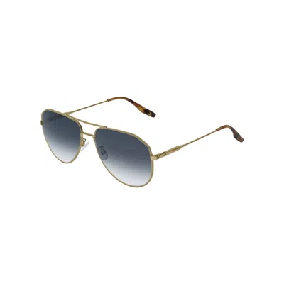 Ivi Vision Unisex Merc Sunglasses In Gold/blue Gradient Lens