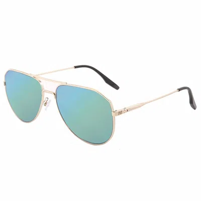 Ivi Vision Unisex Merc Sunglasses In Gold/green Viridian Lens