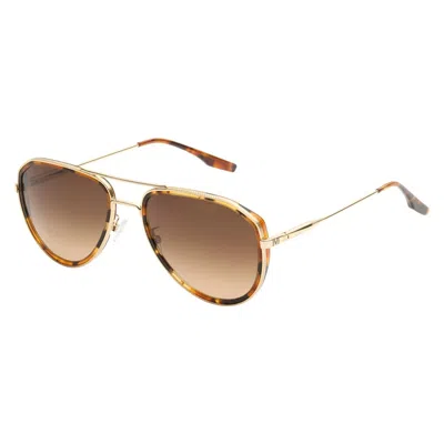 Ivi Vision Unisex Merc Sunglasses In Gold/tortoise / Brown Gradient Lens