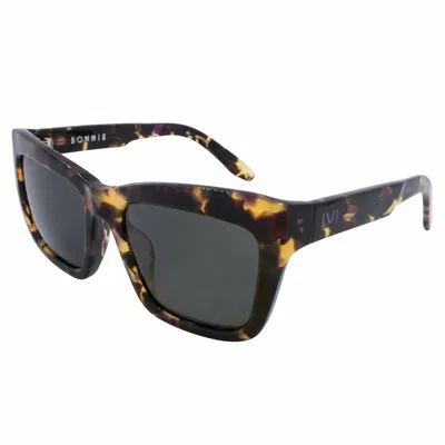 Ivi Vision Women's Bonnie Sunglasses In Polished Vintage Tortoise / Grey Lens In Multi
