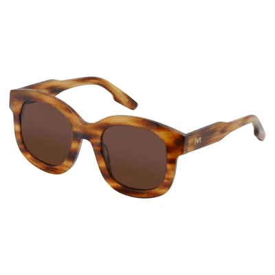 Ivi Vision Women's Diane Sunglasses In Brown Straited In Multi