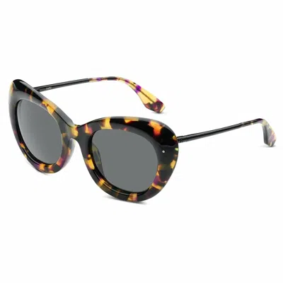 Ivi Vision Women's Faye Sunglasses In Vintage Tortoise - Polished Black In Multi