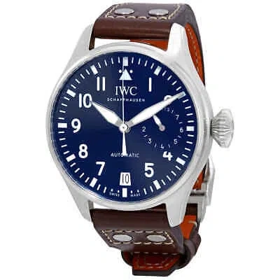 Pre-owned Iwc Schaffhausen Iwc Big Pilot Le Petit Prince Automatic Blue Dial Men's Watch Iw501002