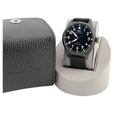 Pre-owned Iwc Schaffhausen Iwc Big Pilot Top Gun Iw329801 43mm Black Ceramic