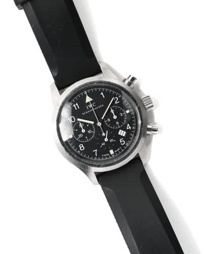 Pre-owned Iwc Schaffhausen Iwc Pilot Chronograph 36mm Ca 1998 Quartz Watch