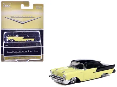 Ixo 1957 Chevrolet One-fifty Lowered Colonial Cream And Onyx Black 1/64 Diecast Model Car By  Models