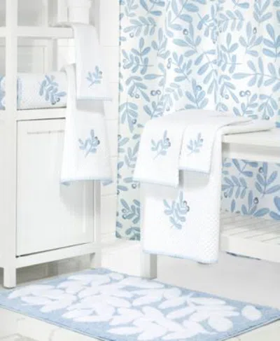 Izod Kingsley Cotton Towel Sets 2 Pack In White Blue