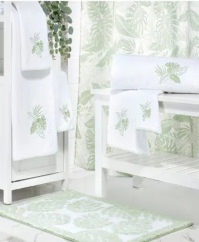 Izod Reef Cotton Towel Sets 2 Pack In White Green
