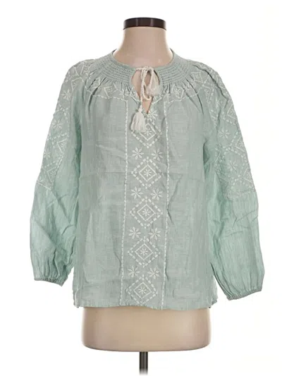 Pre-owned J By Joie 3/4 Sleeve Blouse In Green