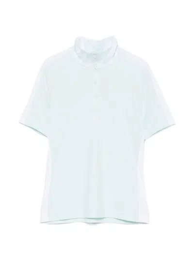 J. Lindeberg Button Panelled Polo Top In Green