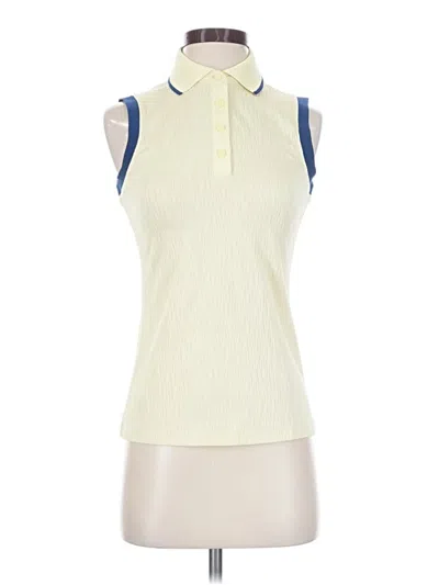 Pre-owned J. Lindeberg J.lindeberg Sleeveless Polo Shirt In Ivory