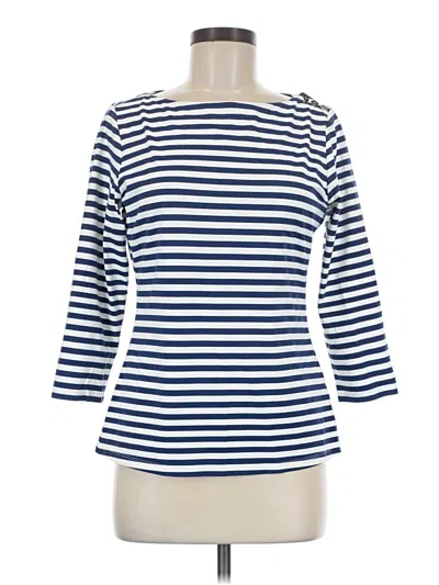 Pre-owned J. Mclaughlin 3/4 Sleeve T-shirt In Blue