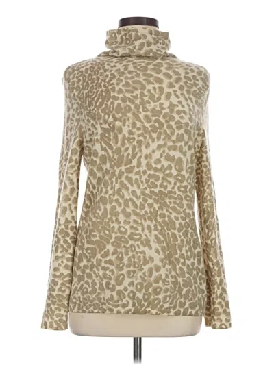 Pre-owned J. Mclaughlin Cashmere Pullover Sweater In Tan