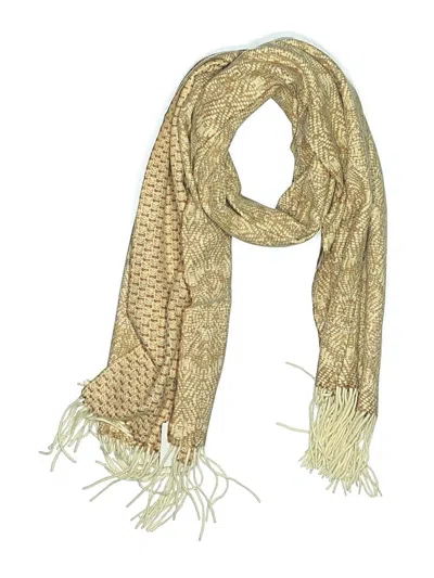 Pre-owned J. Mclaughlin Cashmere Scarf In Gold