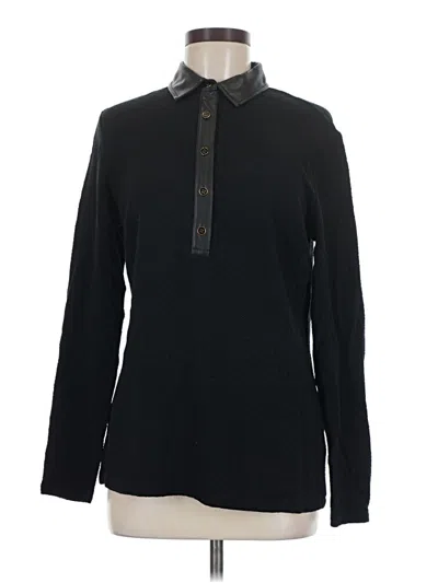 Pre-owned J. Mclaughlin Long Sleeve Blouse In Black