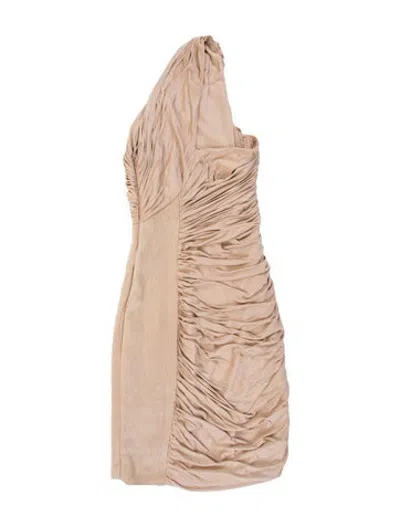 Pre-owned J Mendel Asymmetrical Long Dress In Neutrals