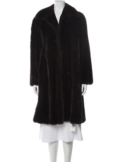 Pre-owned J Mendel Fur Coat In Black