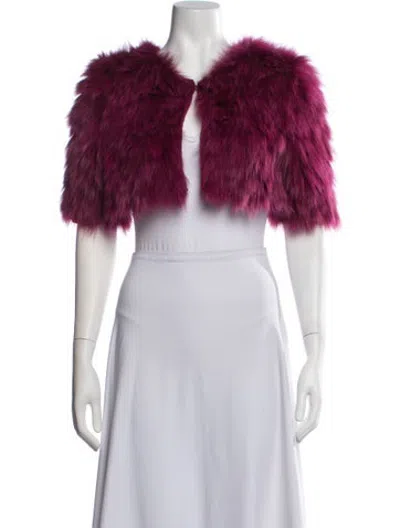 Pre-owned J Mendel Fur Fur Jacket In Pink