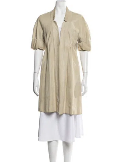 Pre-owned J Mendel Leather Jacket In Neutrals