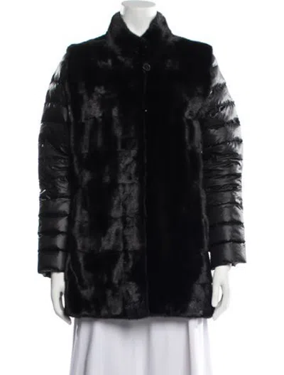 Pre-owned J Mendel Mink Fur Jacket In Black