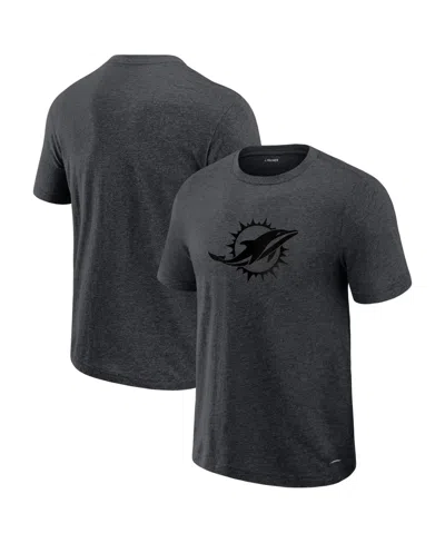 J. Palmer Men's Graphite Miami Dolphins Players Lounge Tri-blend T-shirt In Black
