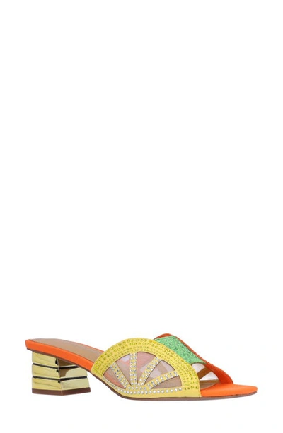 J. Reneé Lemon Block Heel Sandal In Multi