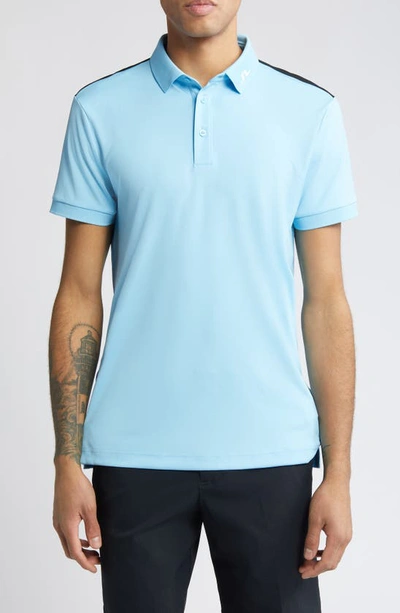 J. Lindeberg Jeff Colorblock Performance Golf Polo In Blue