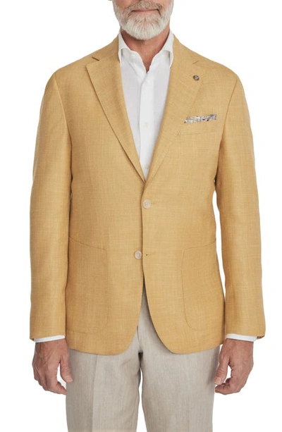 Jack Victor Madison Slub Wool & Silk Blend Sport Coat In Pale Yellow