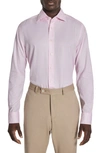Jack Victor Royland Check Herringbone Dress Shirt In Pink