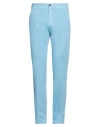 Jacob Cohёn Man Pants Azure Size 34 Cotton, Linen In Blue