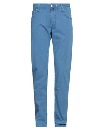 Jacob Cohёn Man Pants Pastel Blue Size 34 Cotton, Elastane