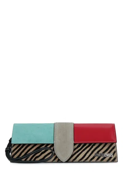 Jacquemus Bambino Mini Pouch Bag In Multicolorpatchwork