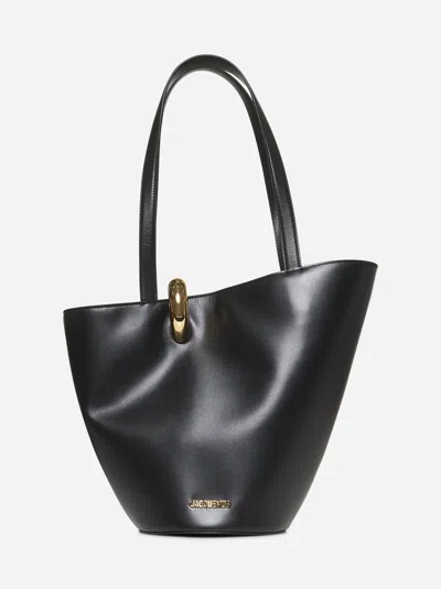 Jacquemus Black The Medium Bambola Bucket Bag