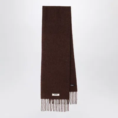 Jacquemus Brown Scarf In Alpaca And Mohair