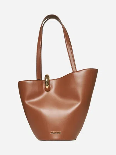 Jacquemus Brown The Medium Bambola Bucket Bag