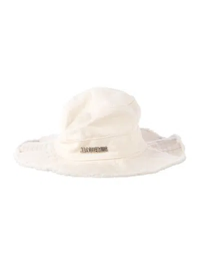 Pre-owned Jacquemus Cotton Baja Hat In Neutrals