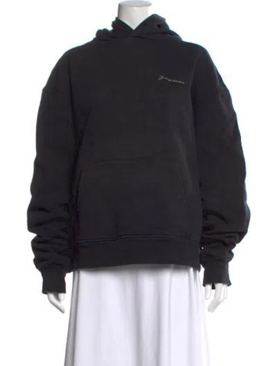 Pre-owned Jacquemus Crew Neck Long Sleeve Hoodie In Blue