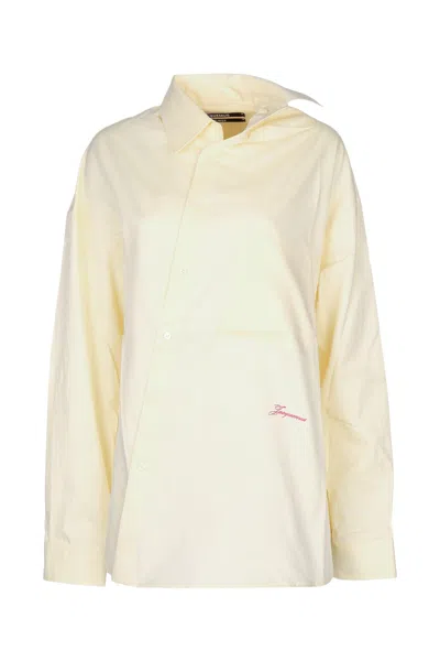 Jacquemus Cuadro Femme Shirt In Lightyellow