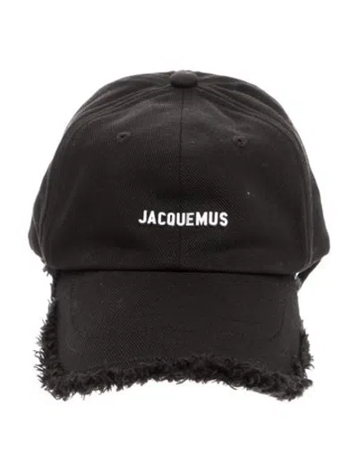 Pre-owned Jacquemus Distressed Baseball Hat In Black