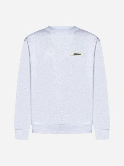Jacquemus Gros Grain Cotton Sweatshirt In Grey